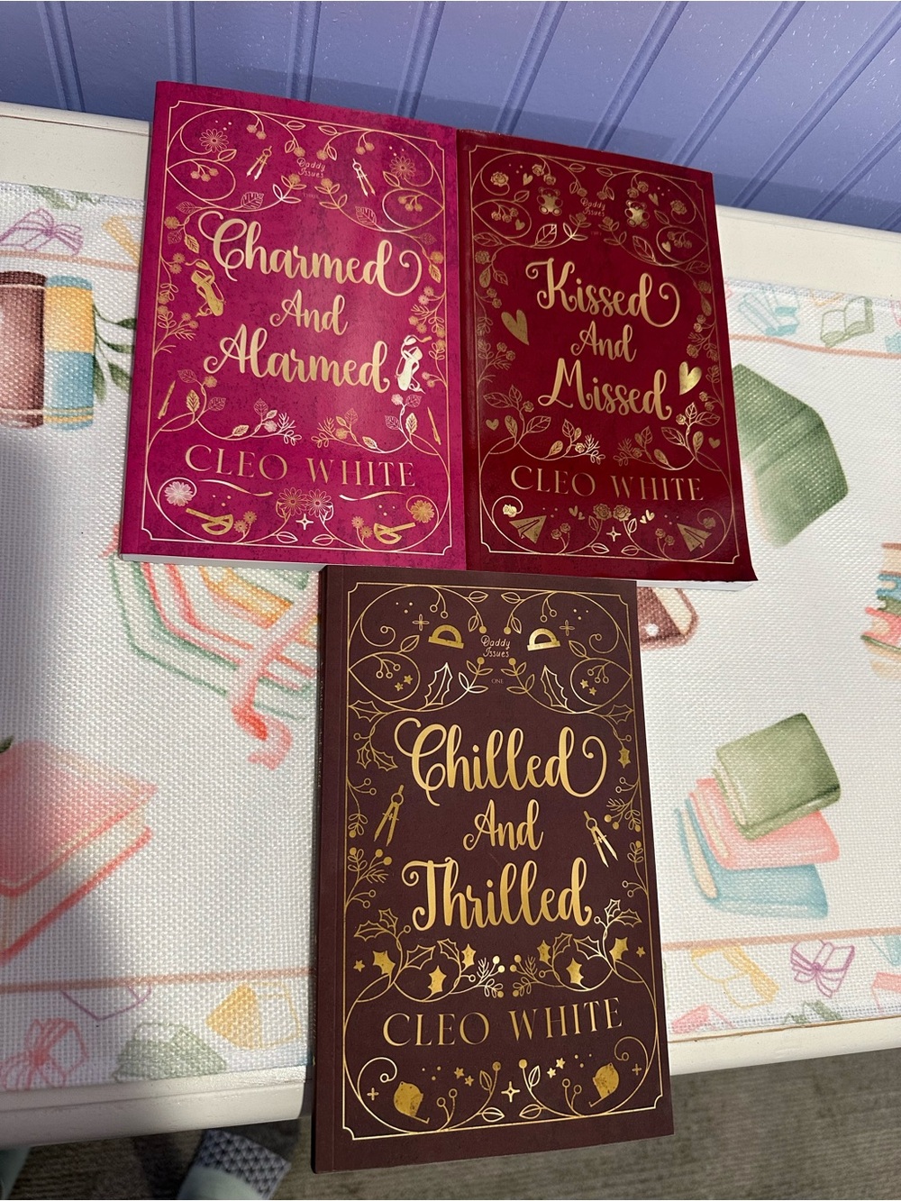 Cleo White Daddy Issues 3-Book Set Signed + Bookmarks Special Ed